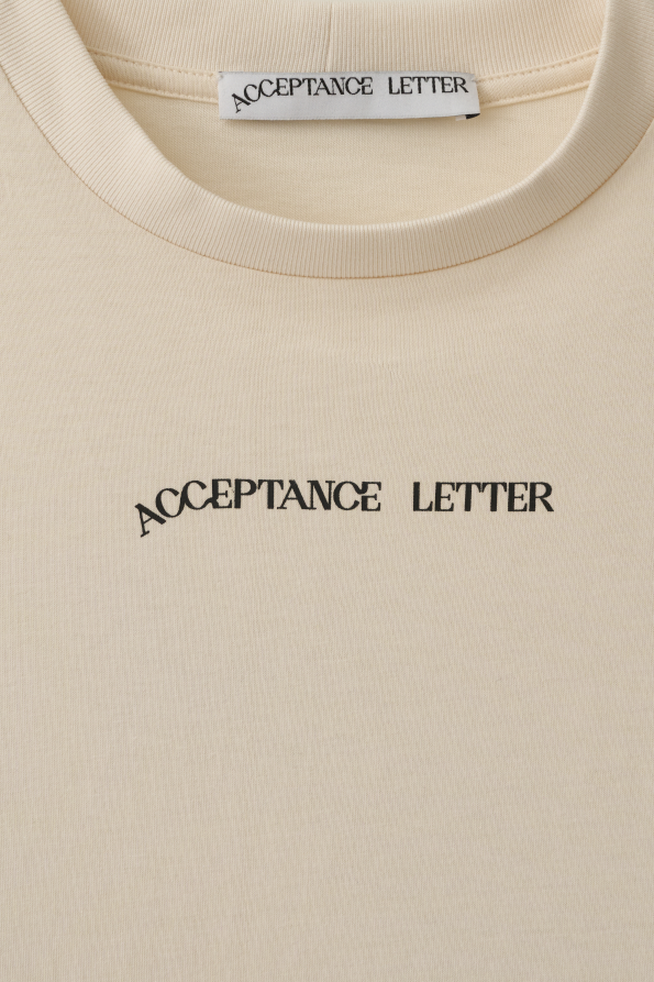 【ACCEPTANCE】Eclipse Curve T-Shirt - Cream, Black