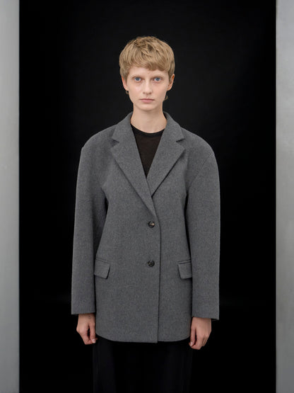 【ARIK. アリク AW】Sagit wool volume jacket Melange grey