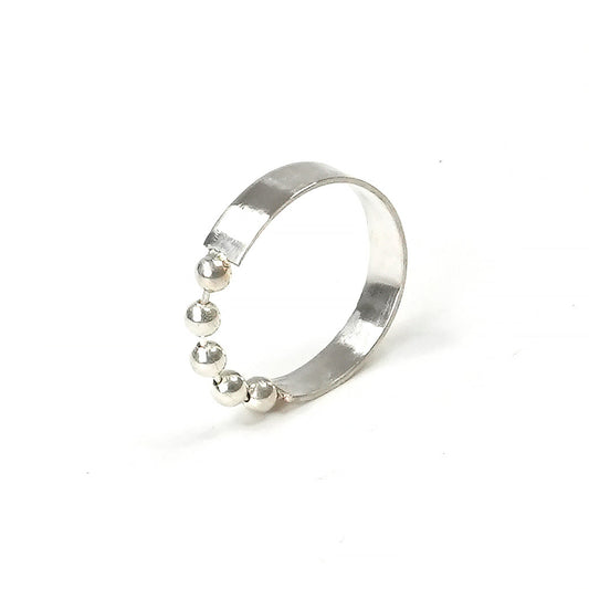[SUMMER TAG SOL] RETRO SILVER BALL CHAIN RING