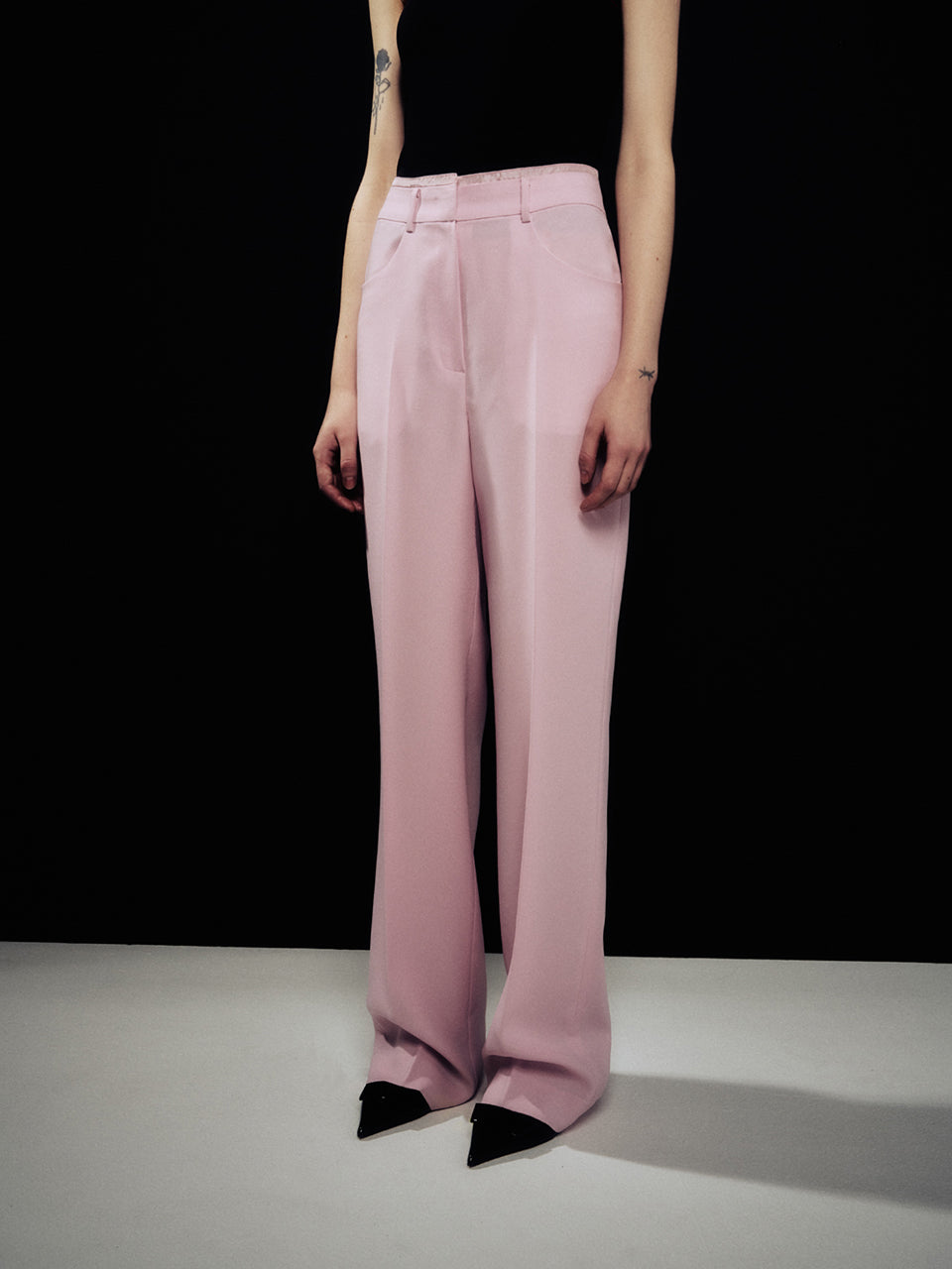 [ARIK.] [24SS] MIRACH layered straight pants Orchid Pink