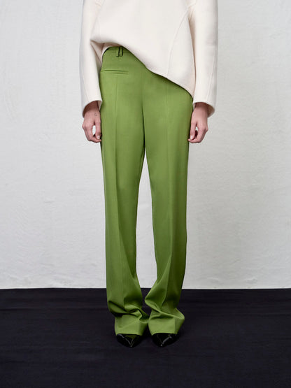 【ARIK. アリク AW】Rigil panel straight pants Grass green