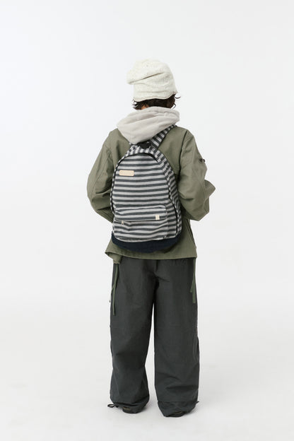 JERSEY STRIPE BACKPACK, CHARCOAL