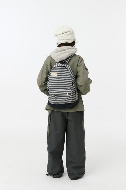 JERSEY STRIPE BACKPACK, CHARCOAL