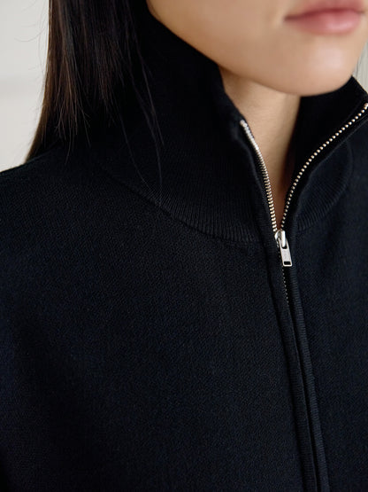 Ray Zip-up Cardigan - Black 11