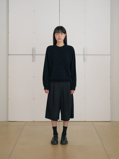 Cashmere Round Pullover - Black 12