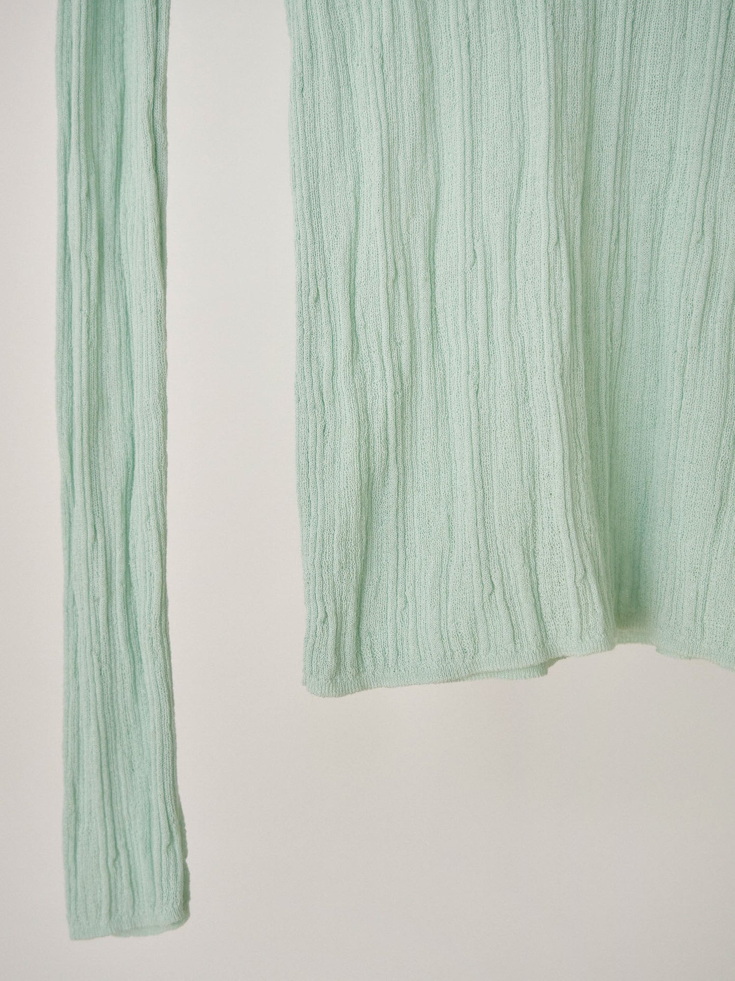 Multi Rib V-neck Pullover - Mint