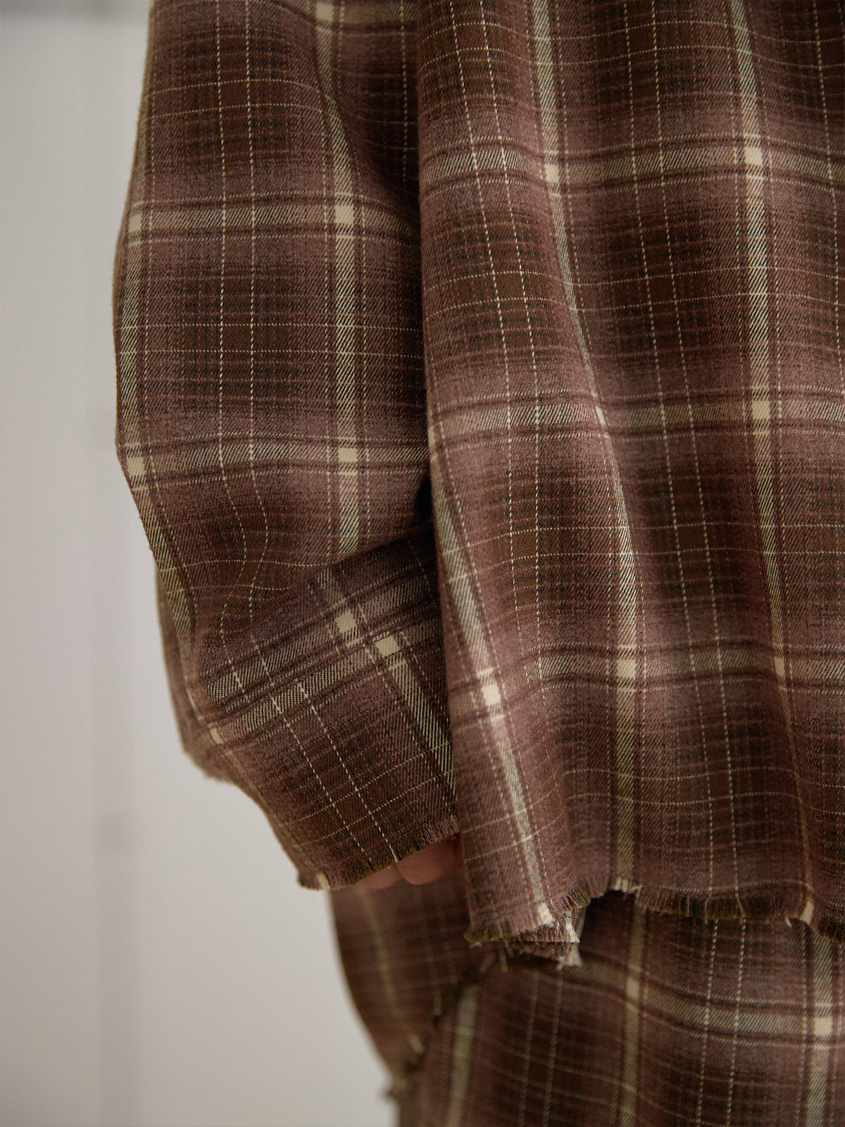MARAN Fringe Check Shirt - Brown 商品画像16/21