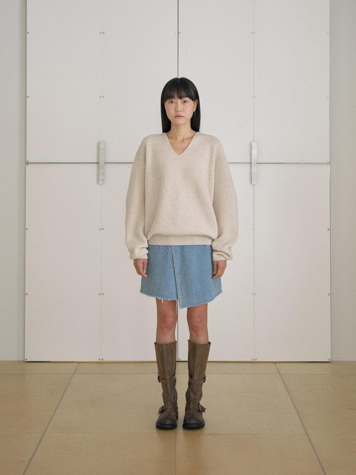 MARAN Indigo Denim Wrap Skirt - Indigo 商品画像14/21