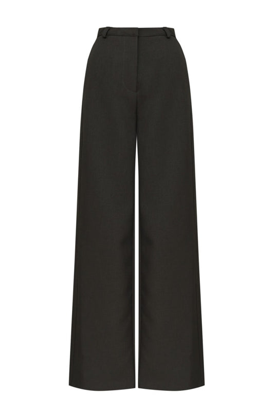 【MORE THAN YESTERDAY】Single Pleat Wide Straight Trousers