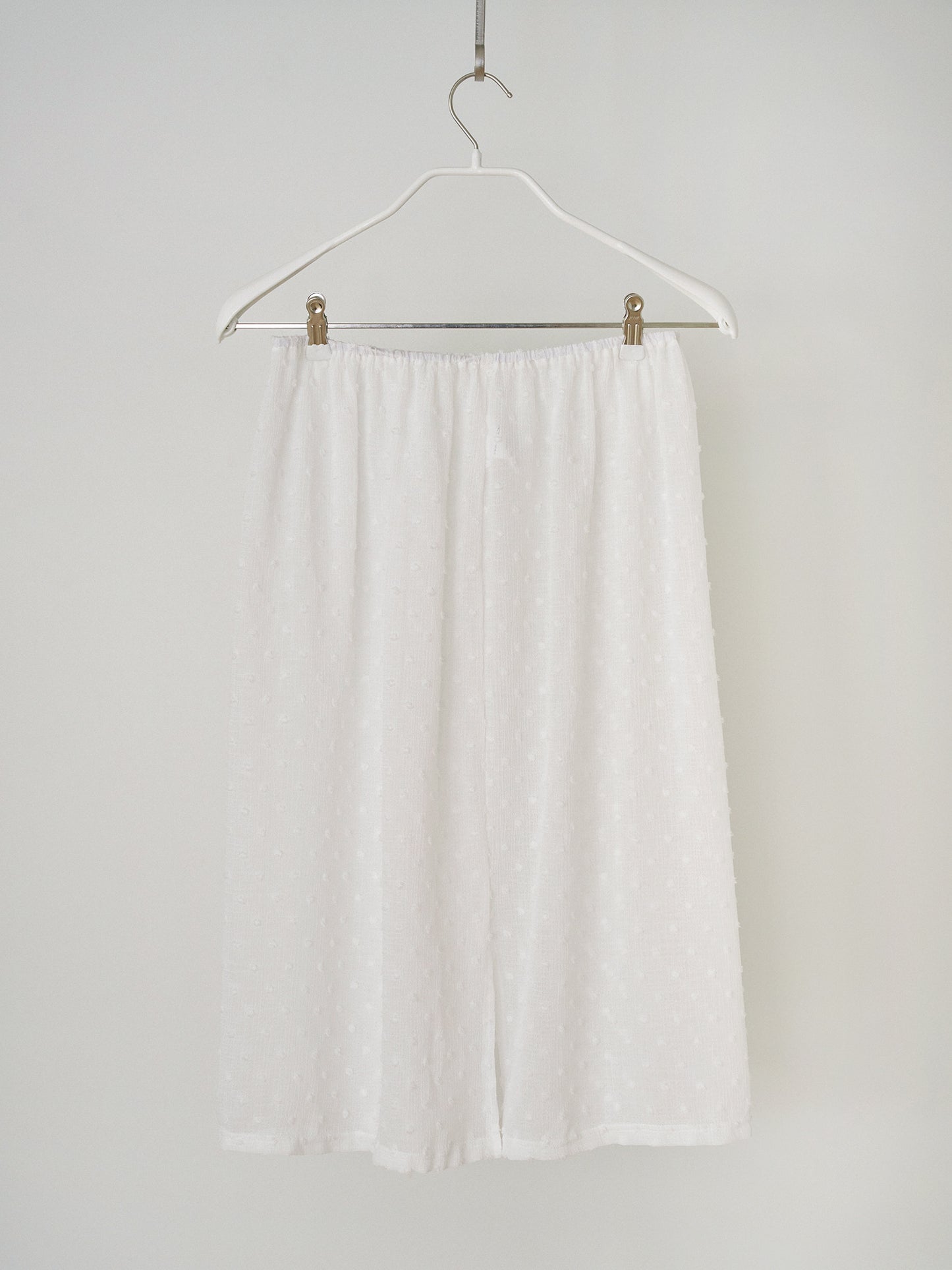 Dot Slit Skirt - Ivory