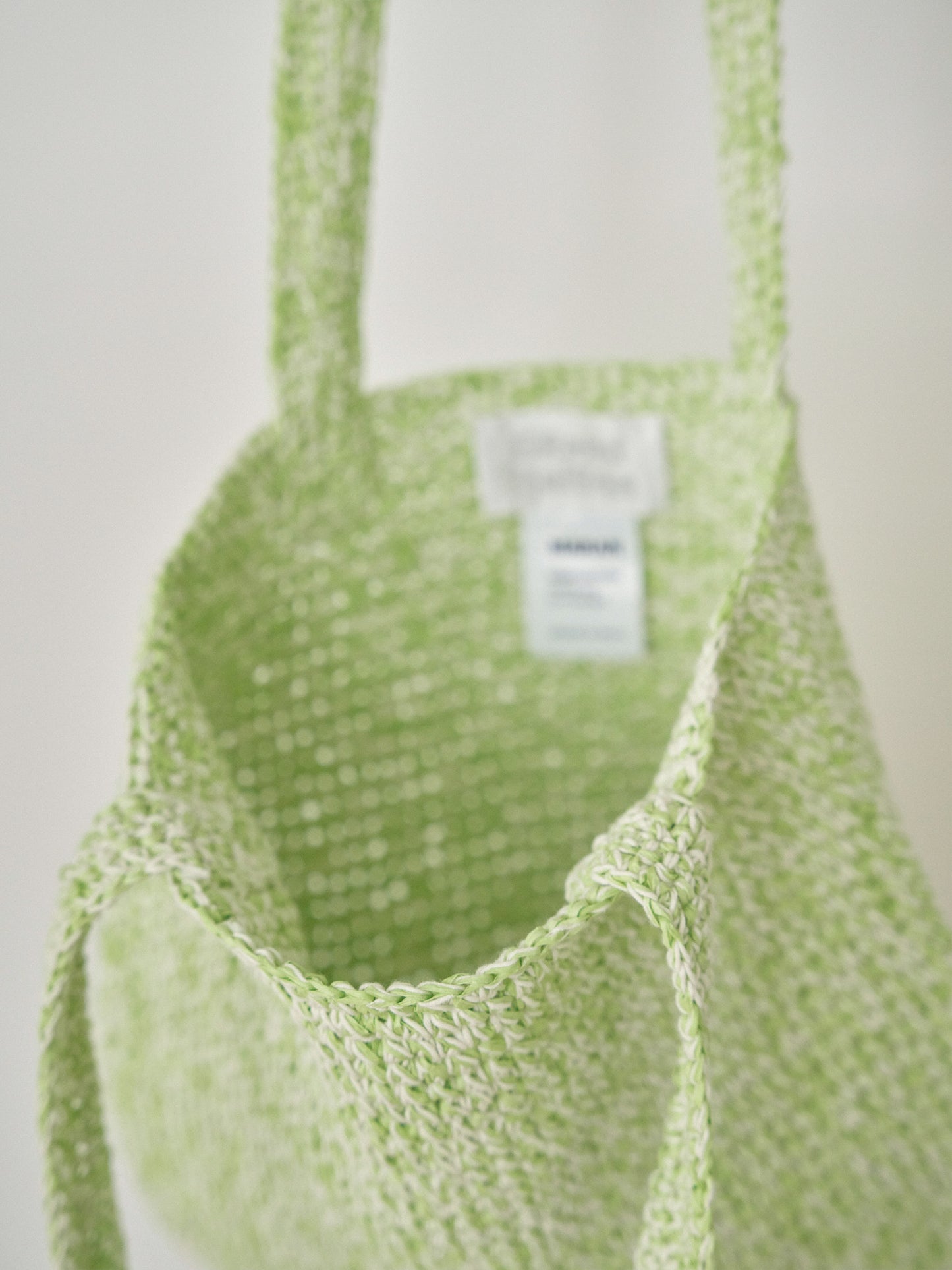 Handmade Paper Knit Bag - Green