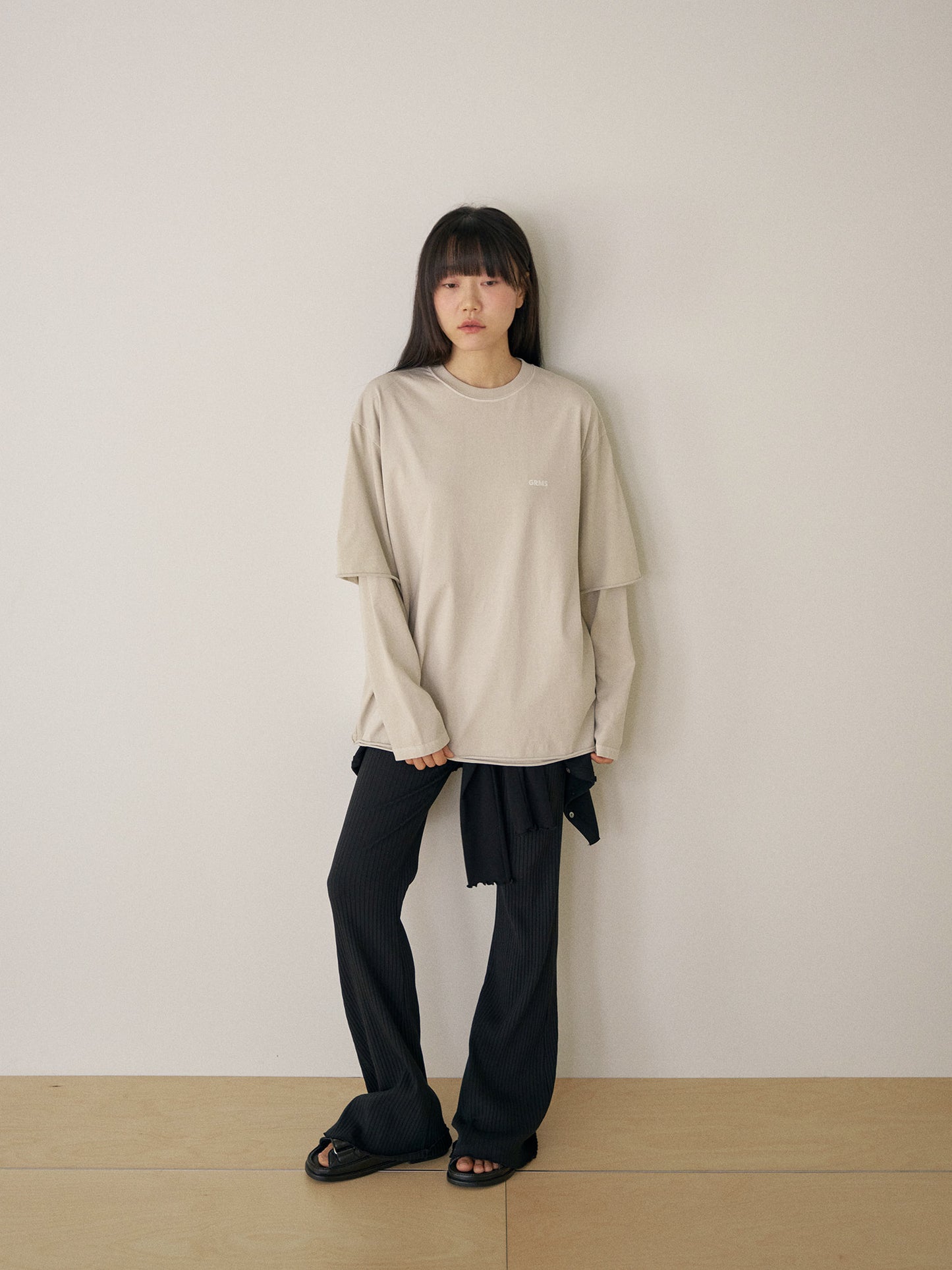 Pigment Layered Long Sleeve - Beige