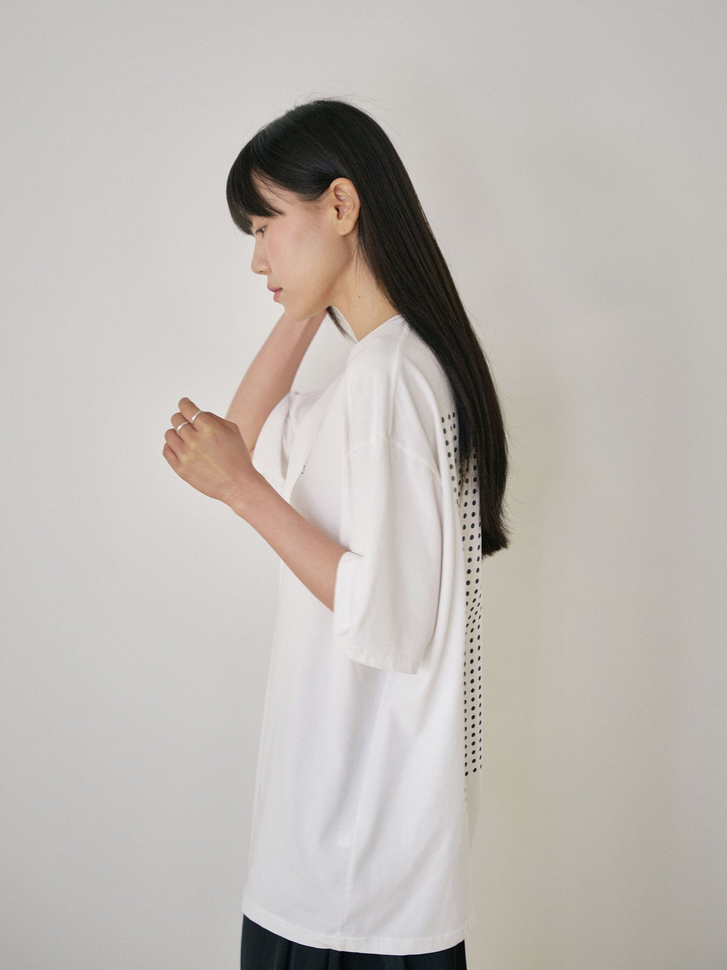 Dot Printing Short Sleeve - Ivory
