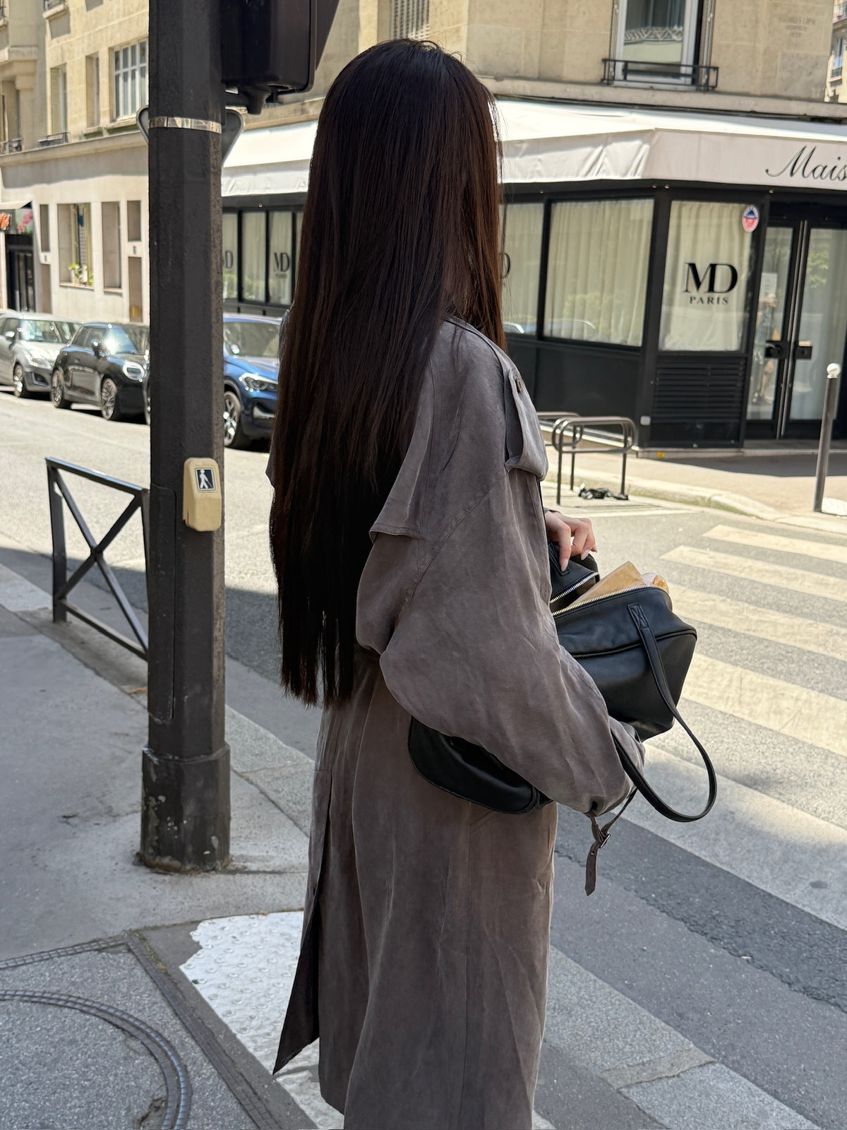 Eyelet Trench Coat