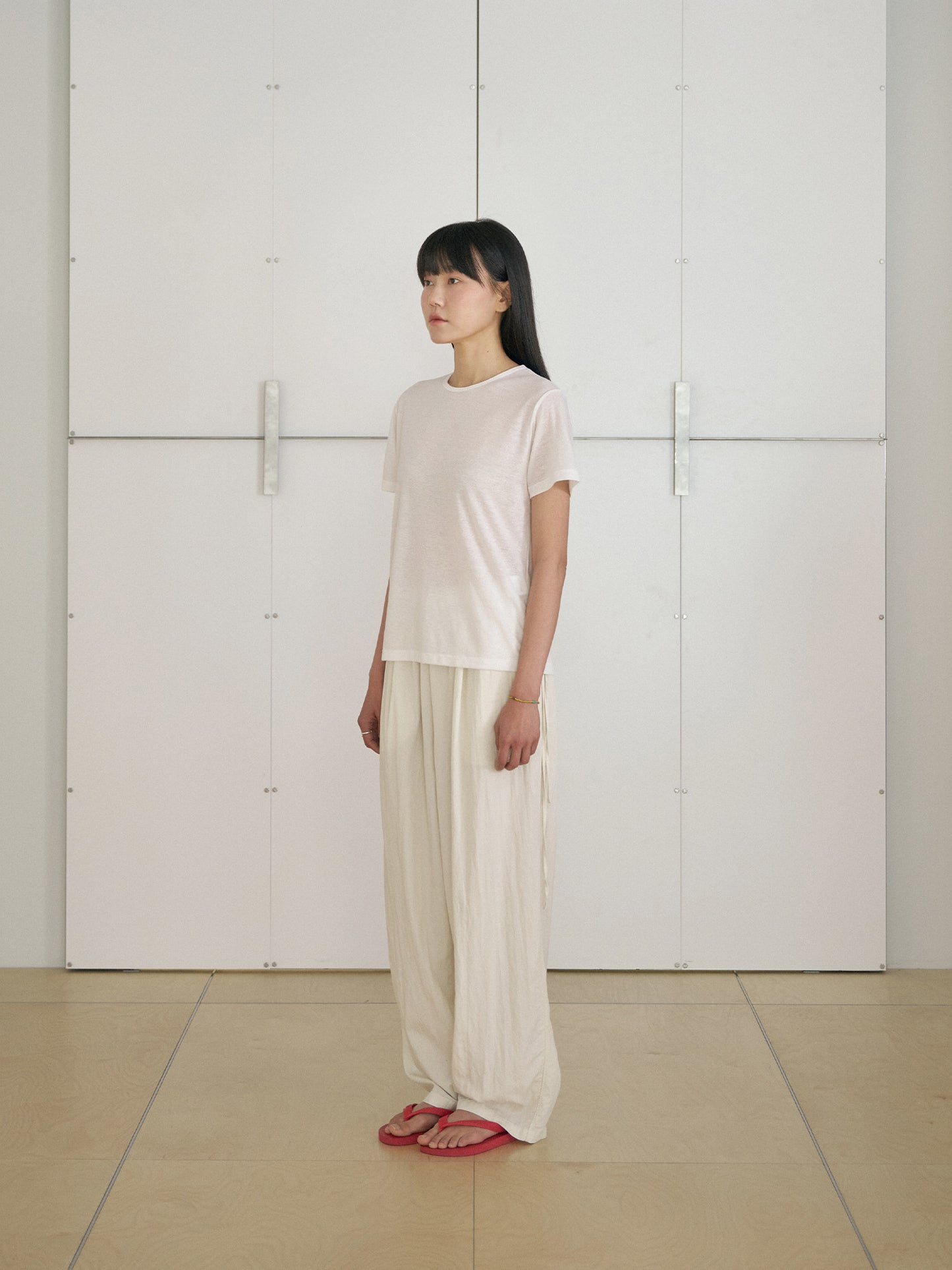 Linen Basic Short Sleeve - Ivory