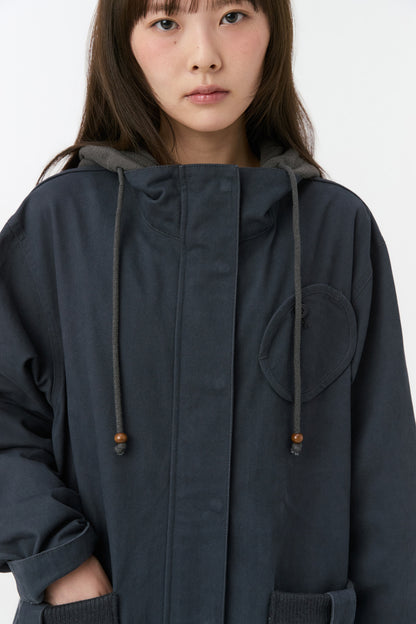 ROUND POCKET FISHTAIL JACKET, NAVY