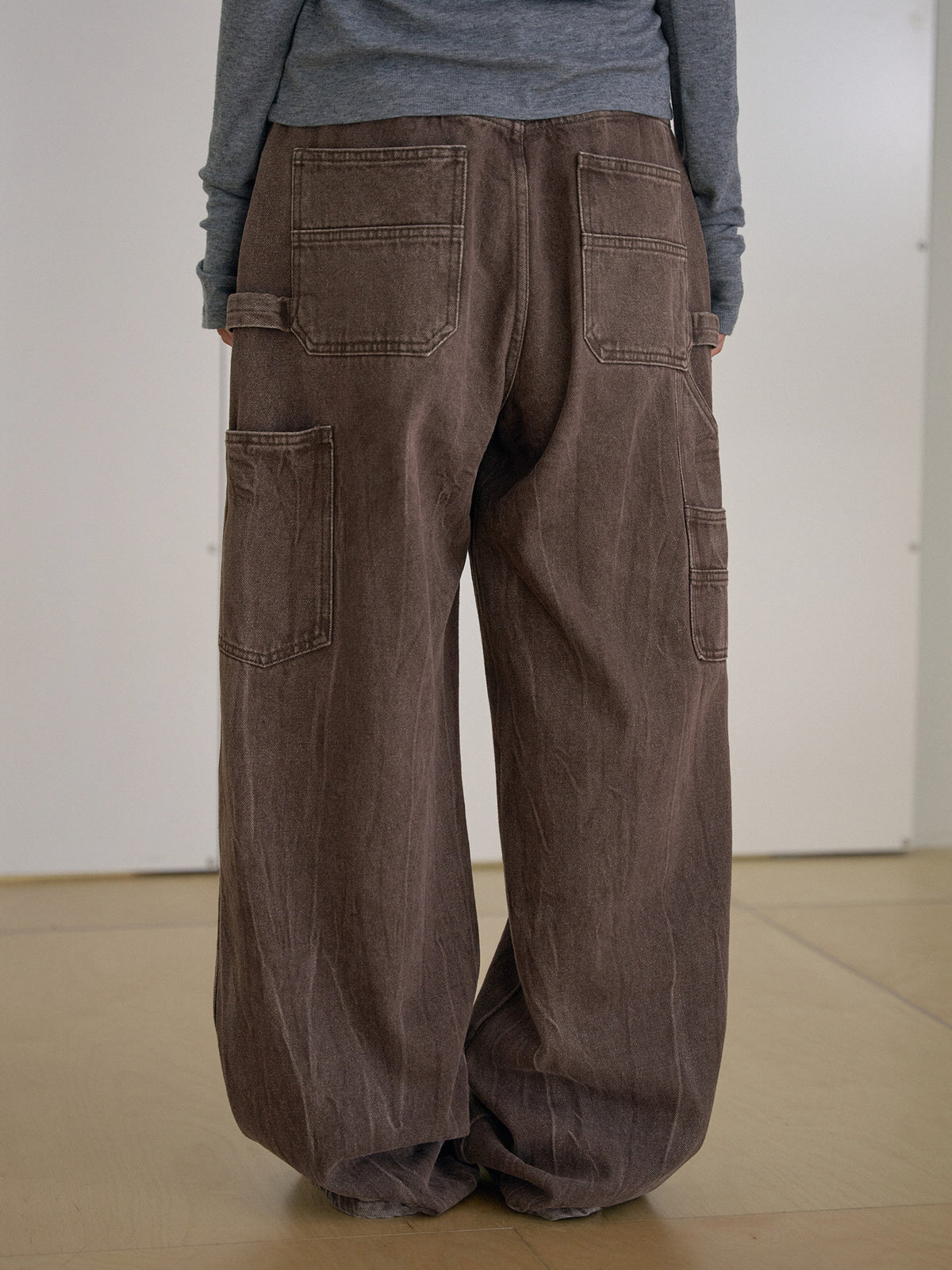 MARAN Brown Crack Work Pants - Brown 商品画像13/21