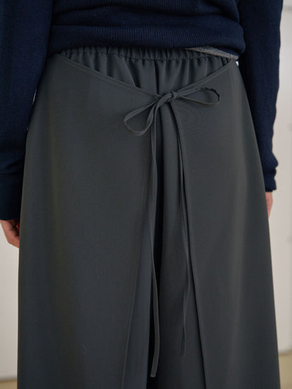 Skirt Overlay Pants - Charcoal 12