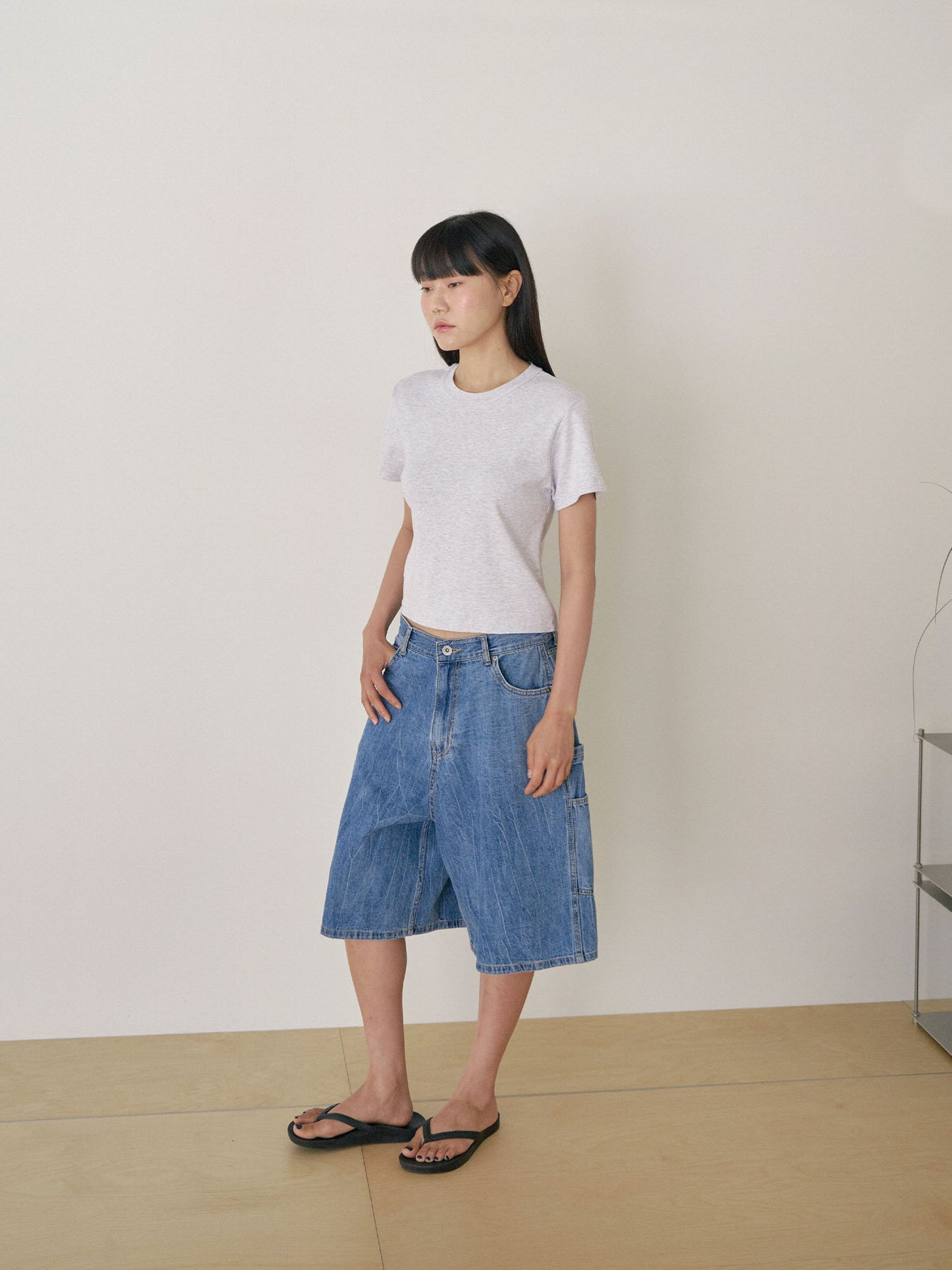 Soft Rib Short Sleeve - Light Gray
