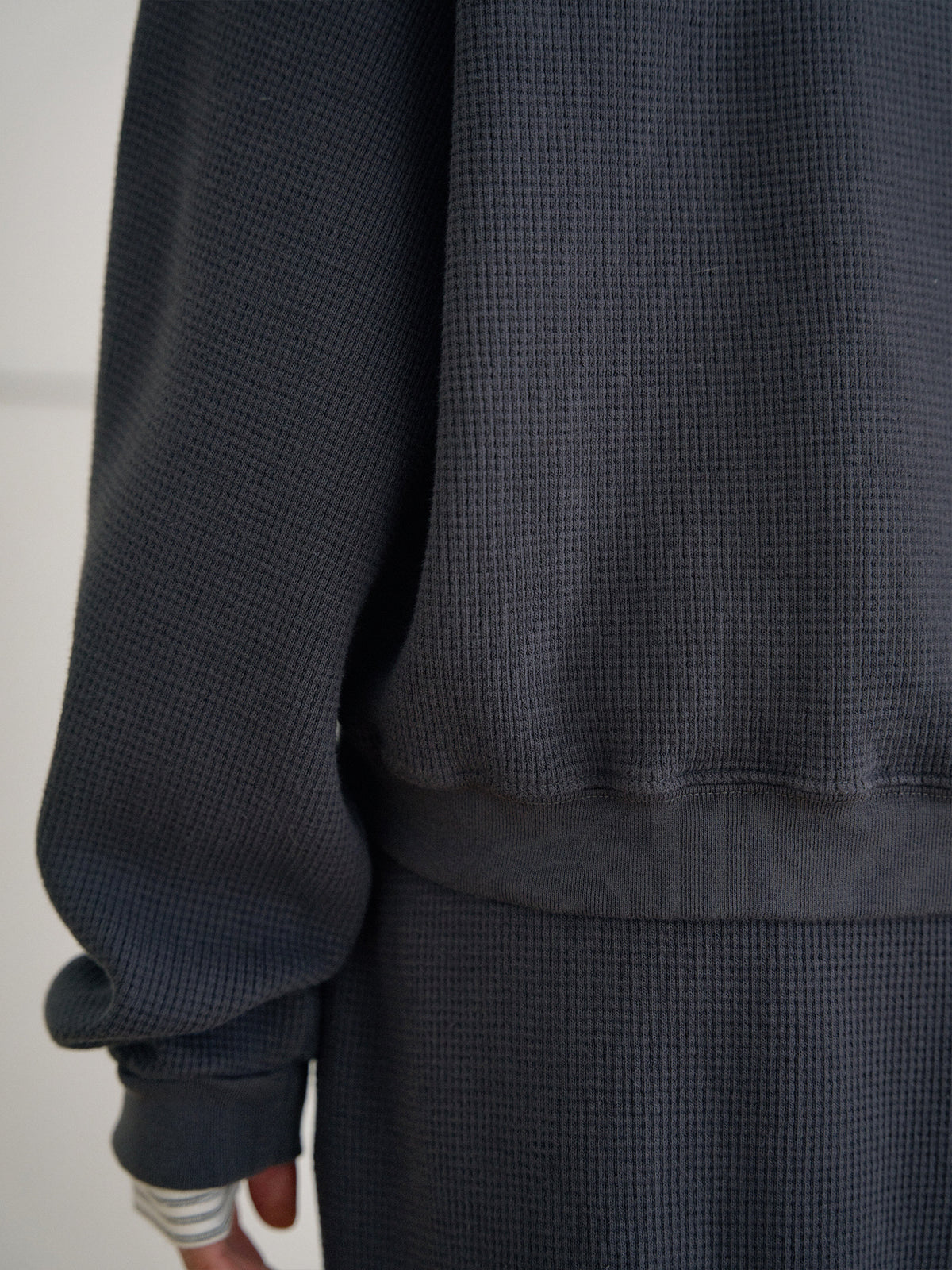 Current Waffle Hoodie Zip-up - Charcoal 10