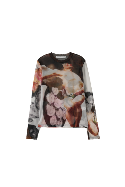 Snooze Long-Sleeve Mesh Top