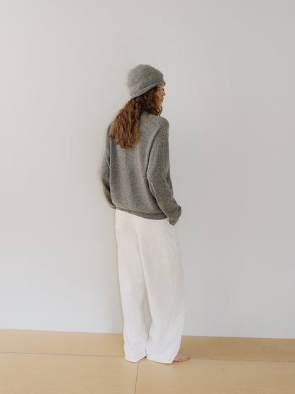 Cotton Twill Fatigue Pants - Ivory 3
