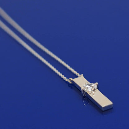 [SUMMER TAG SOL] CROP SILVER NECKLACE