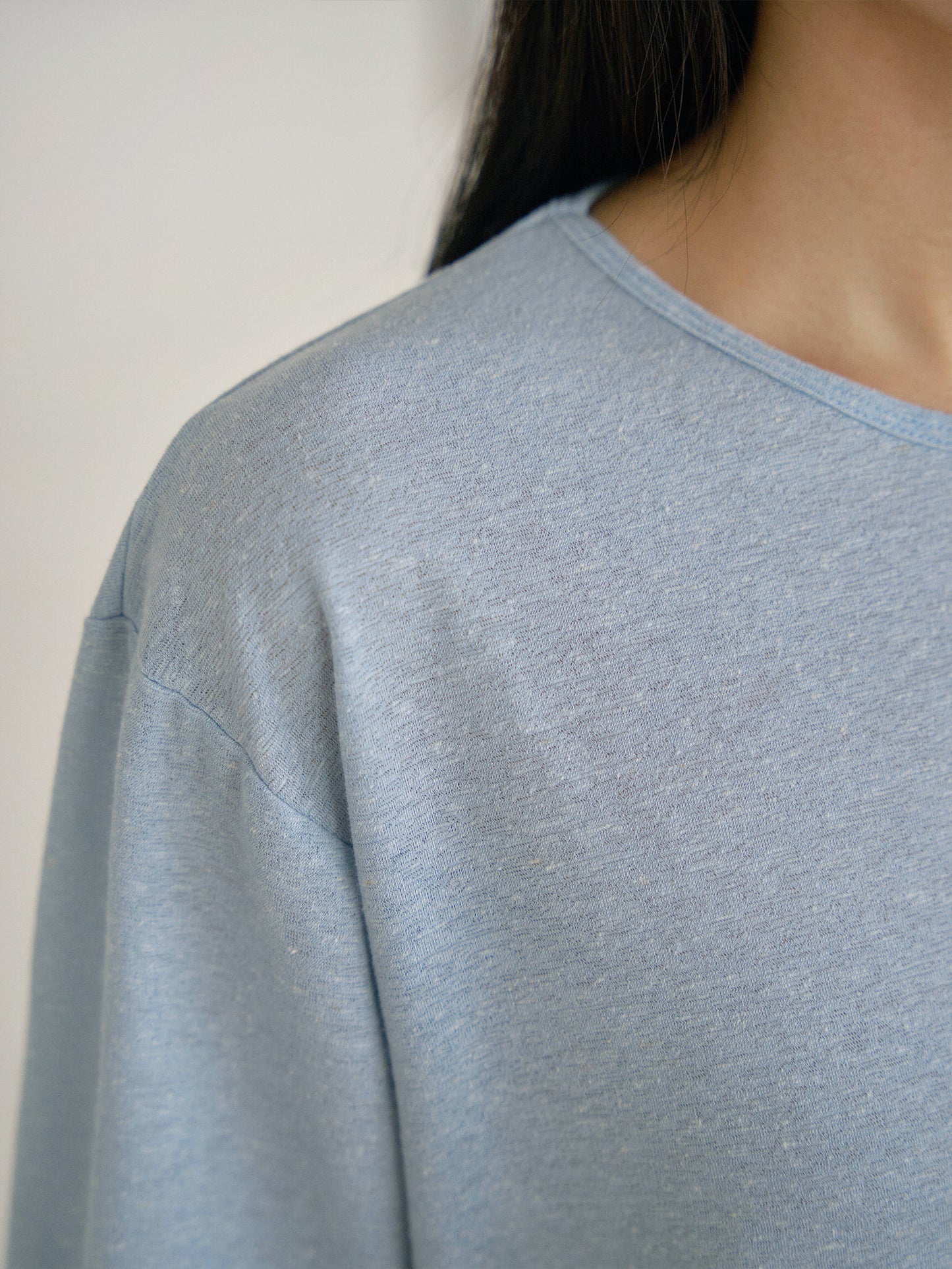 Linen Loose Short Sleeve - Blue