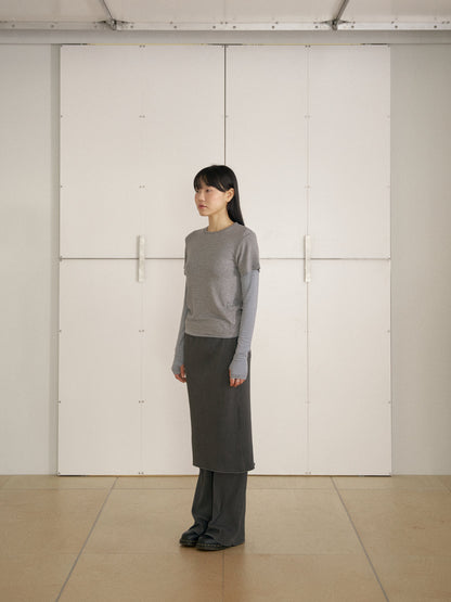 MARAN Pigment Rib Skirt - Charcoal 商品画像13/19
