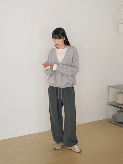 Raw Edge Sweatshirt - Gray 10