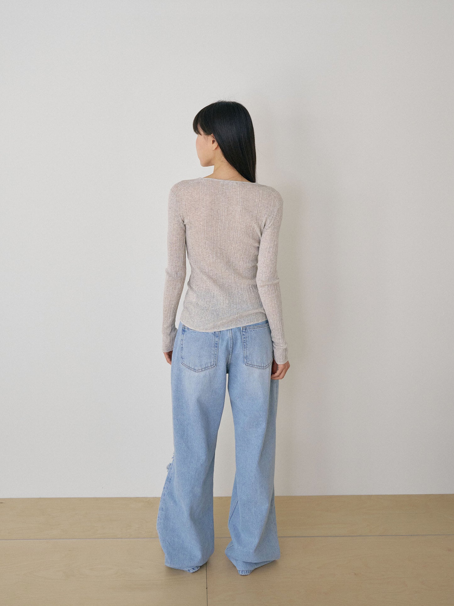 Multi Rib Cardigan - Gray
