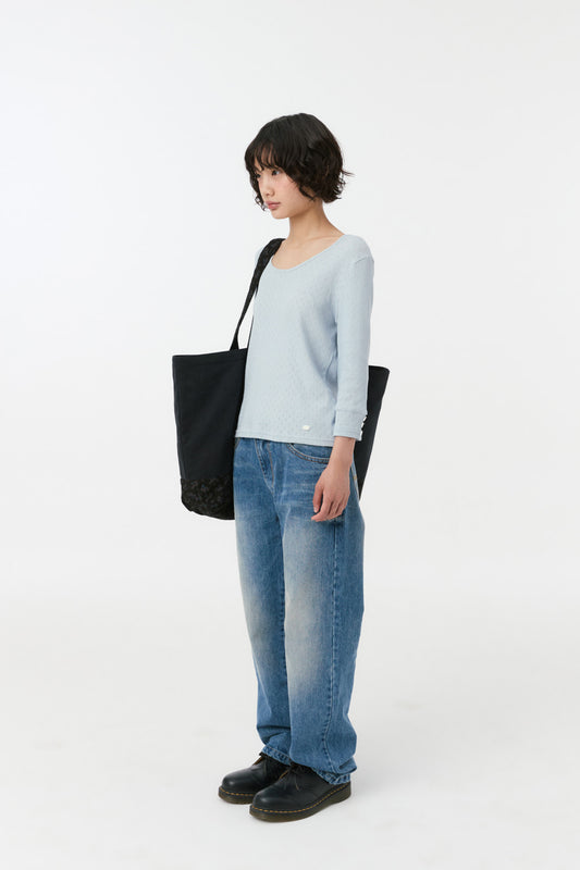 PUNCHING SLIM T-SHIRT, BLUE