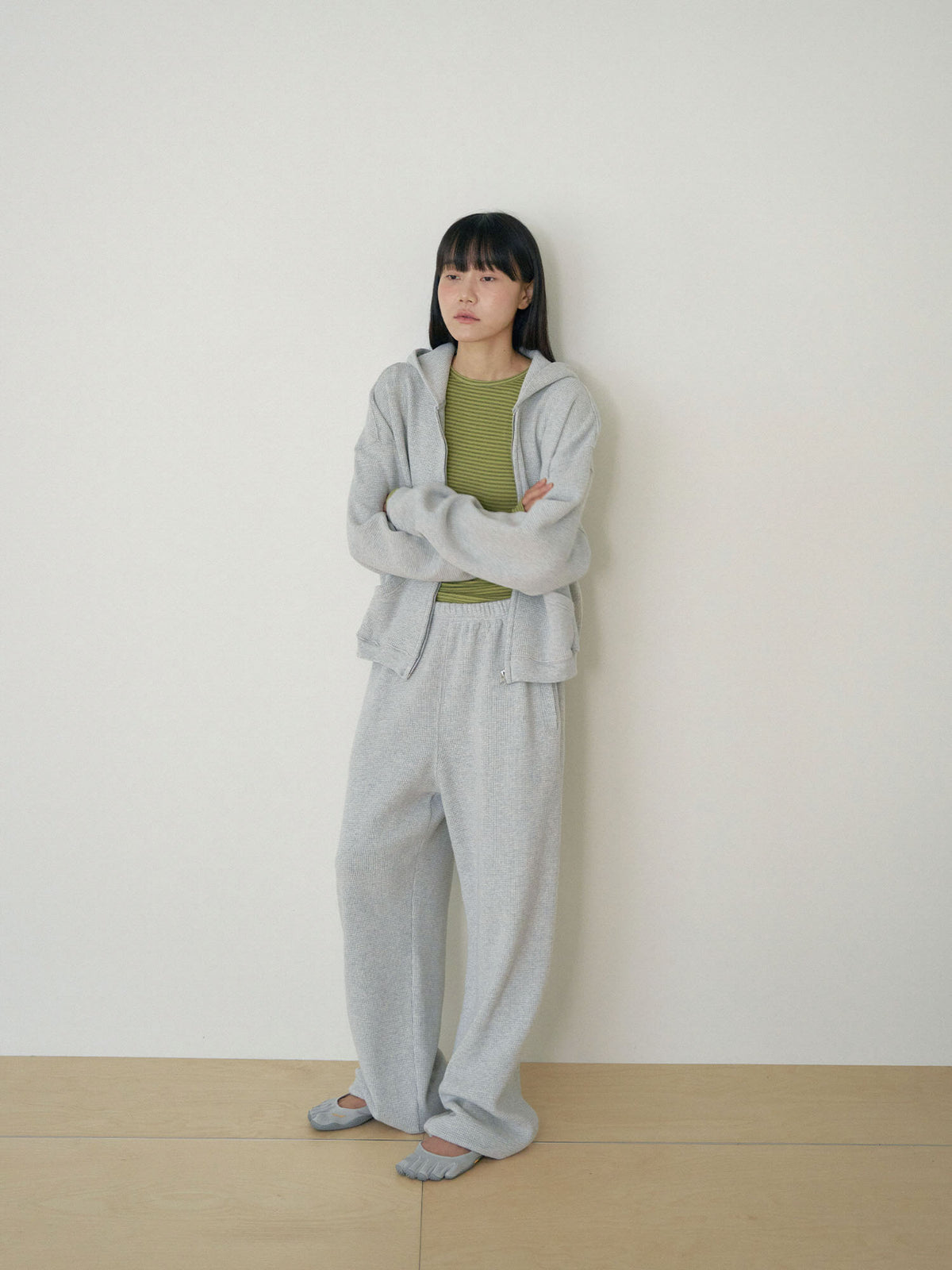 Current Waffle Sweatpants - Light Gray 9