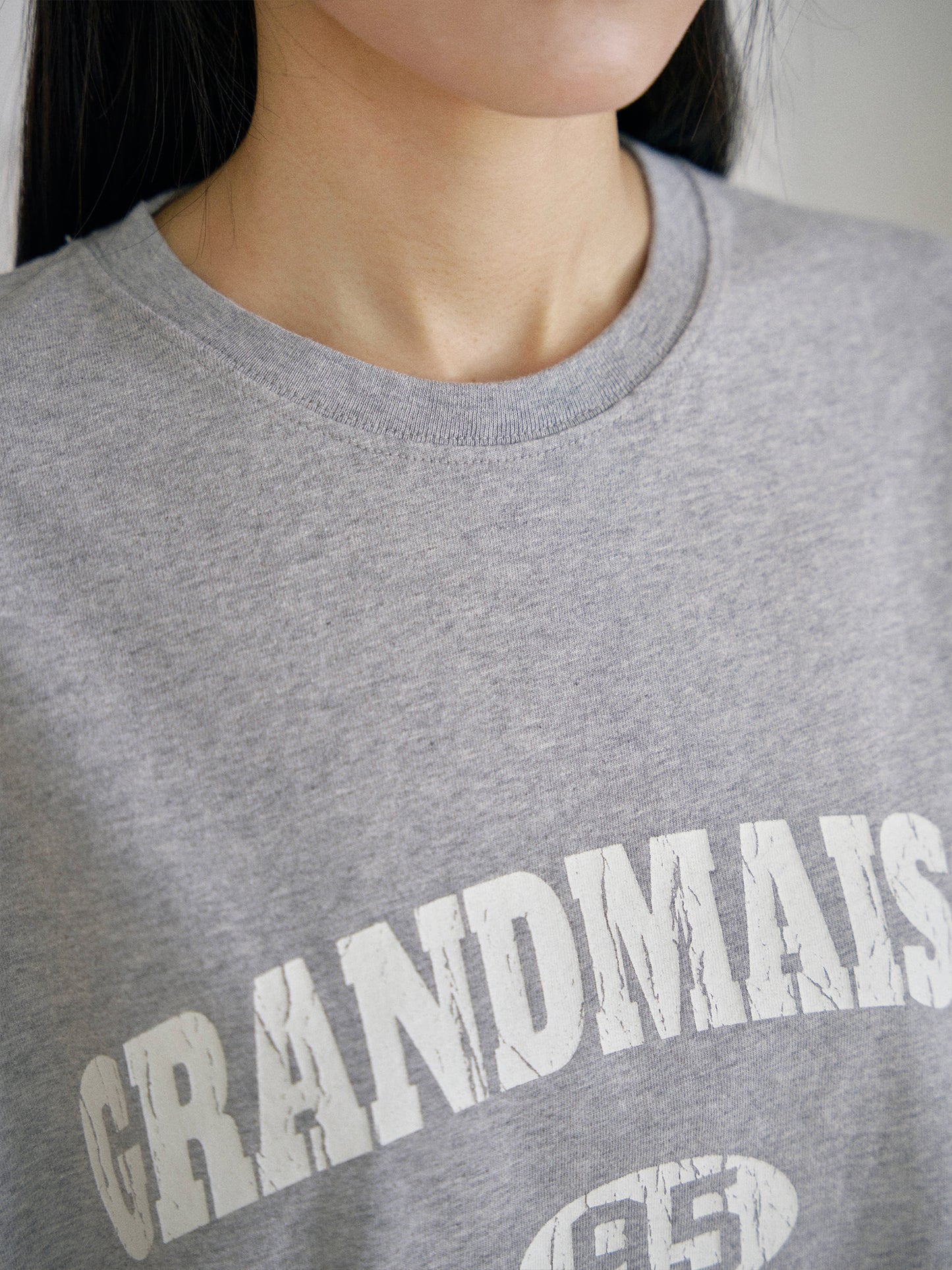 Crack Lettering Short Sleeve - Gray