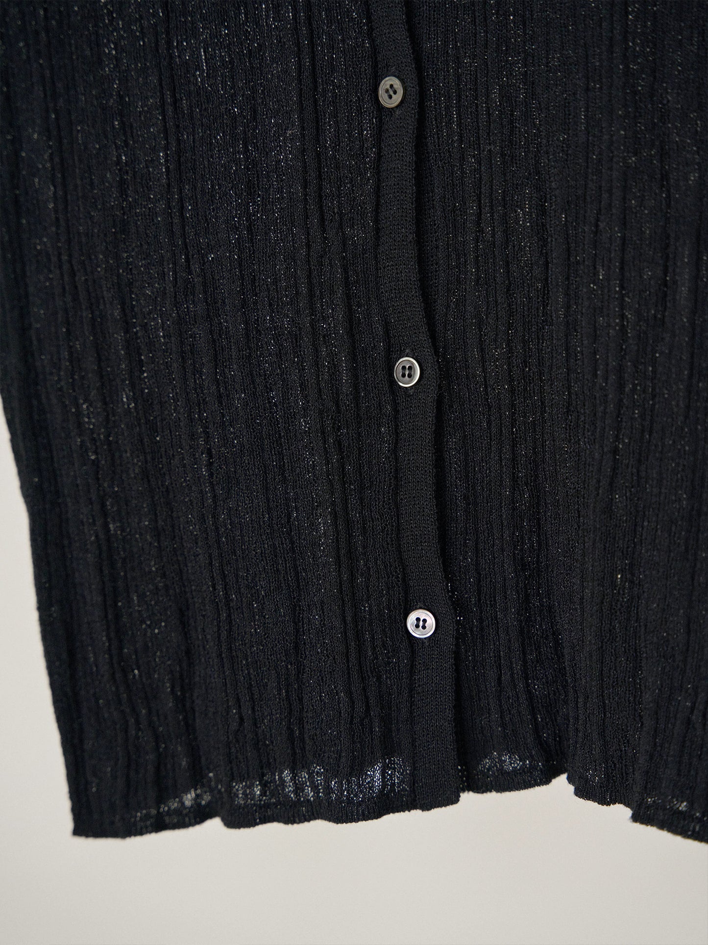 Multi Rib Cardigan - Black