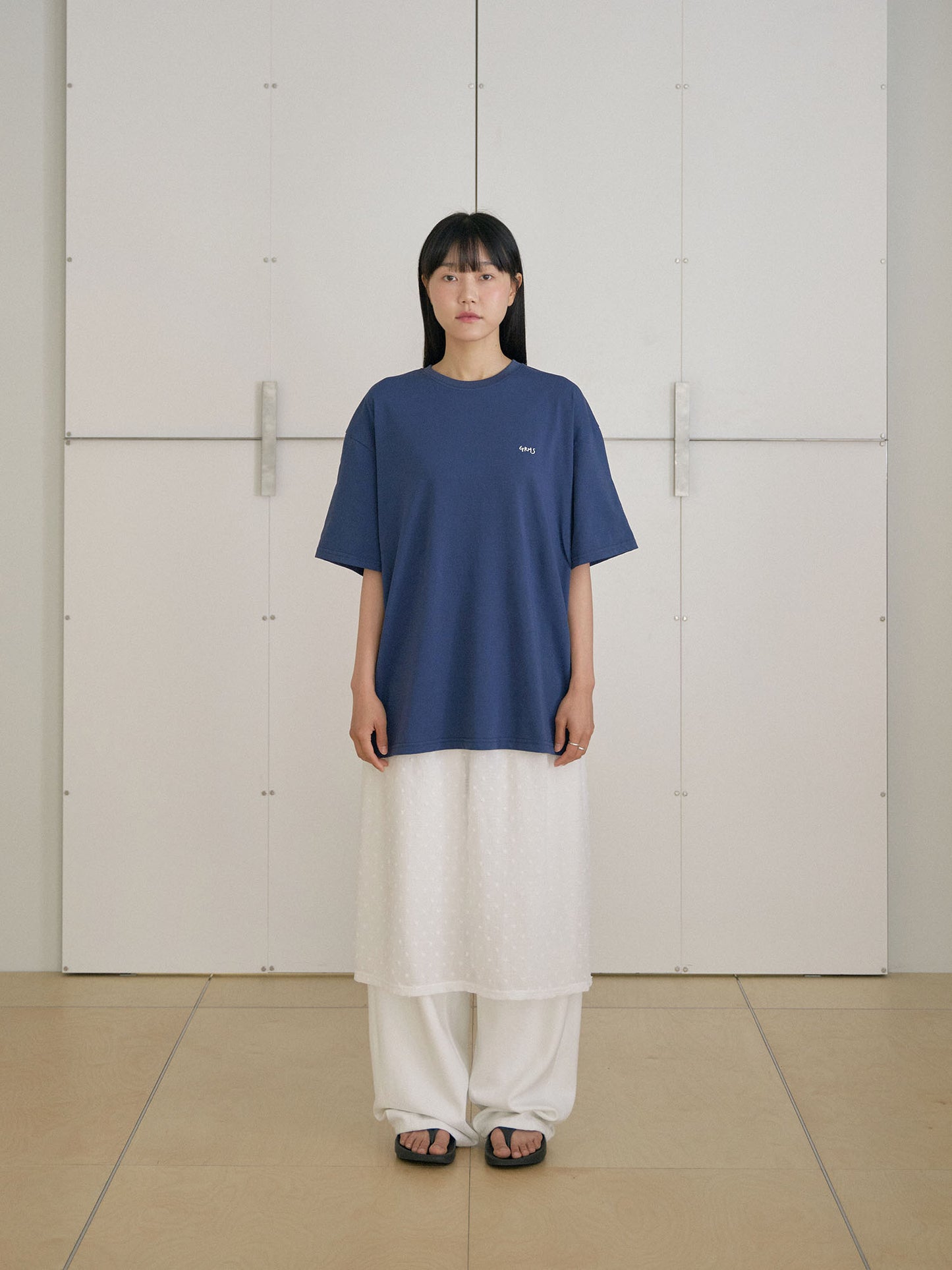 Dot Printing Short Sleeve - Navy