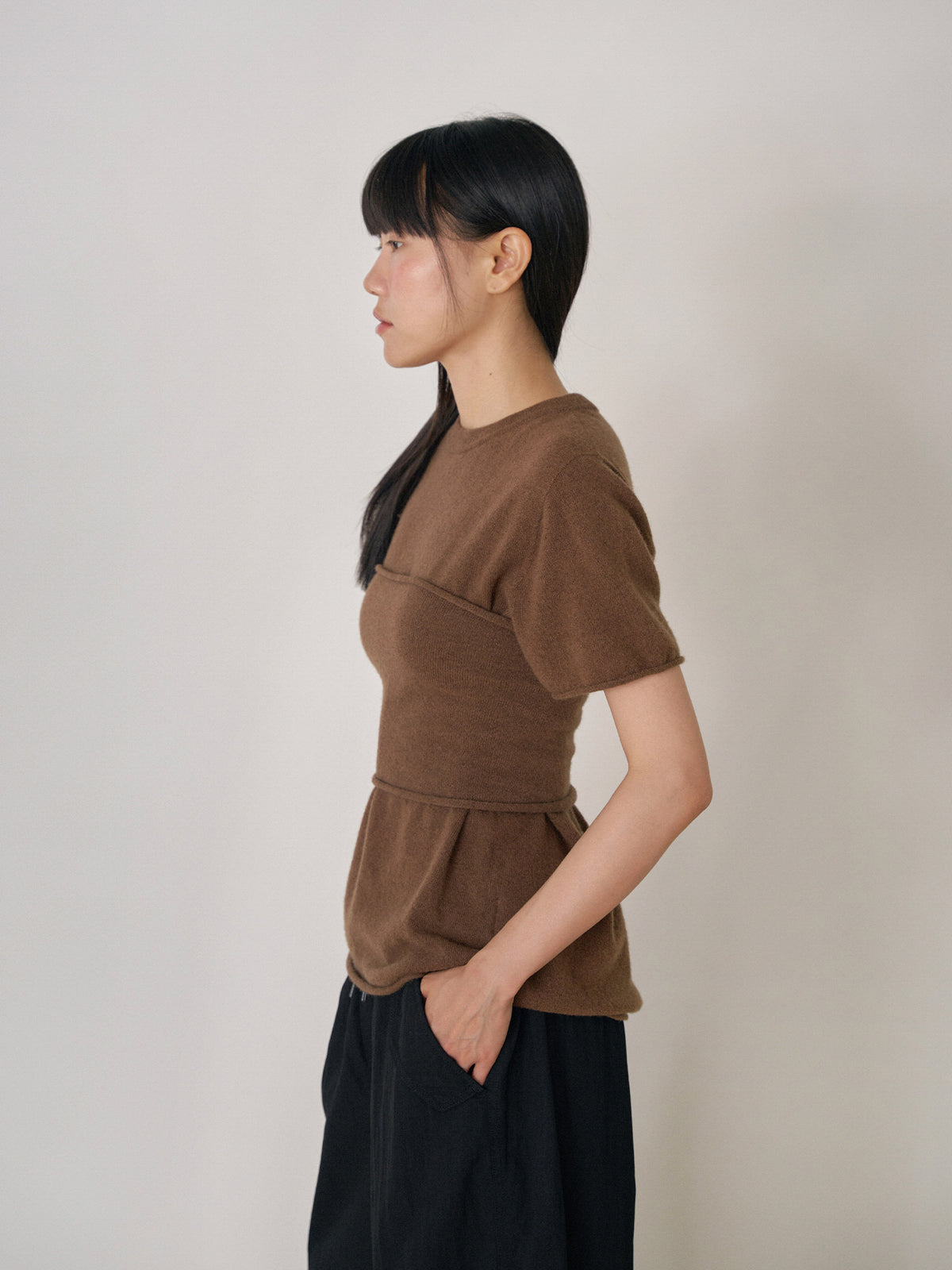 Cashmere Bustier - Brown 4