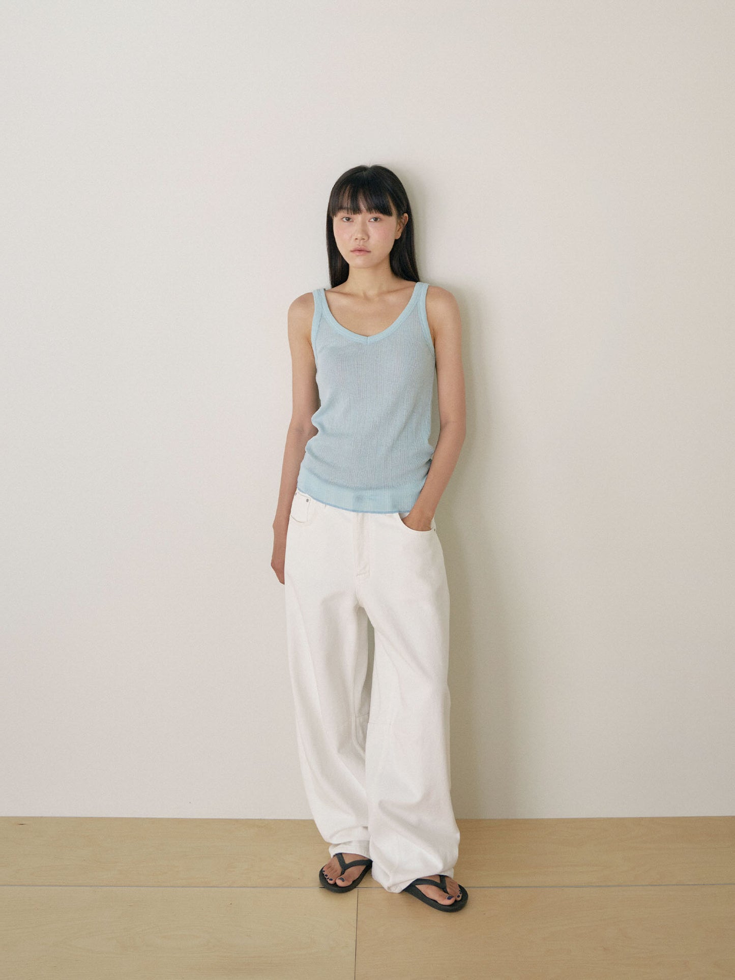 Summer V-neck Sleeveless - Blue