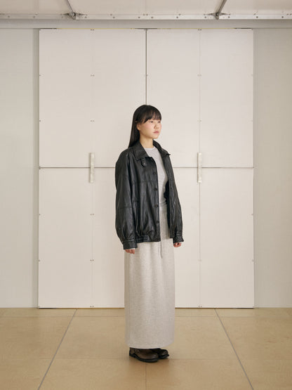 MARAN Center Slit Sweat Skirt - Light Gray 商品画像13/17