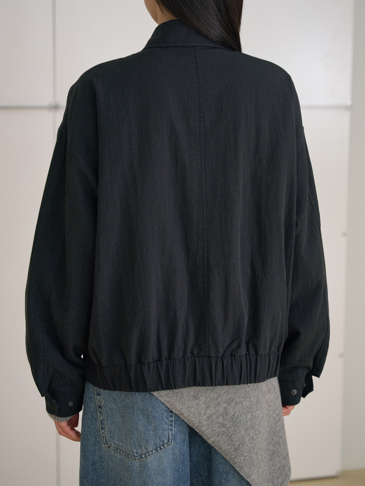 MARAN Washed Gabardine Blouson - Black 商品画像21/21