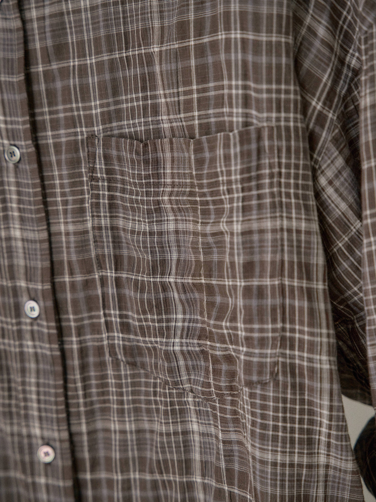 Check Wire Shirt - Brown 8