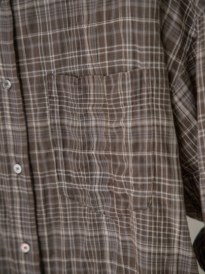 Check Wire Shirt - Brown 8