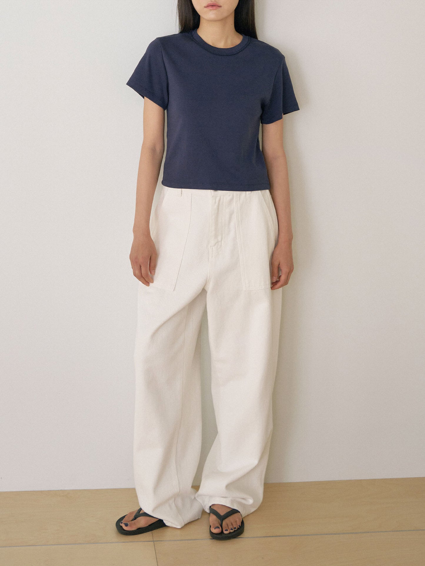 Soft Rib Short Sleeve - Navy