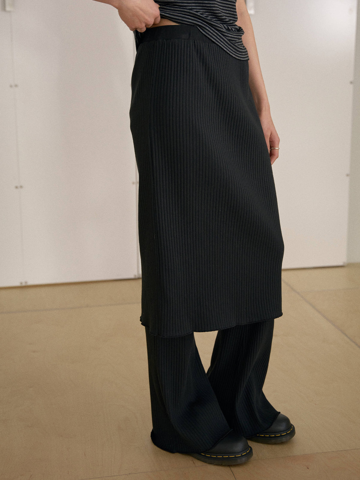 Lino Rib Skirt - Black 11