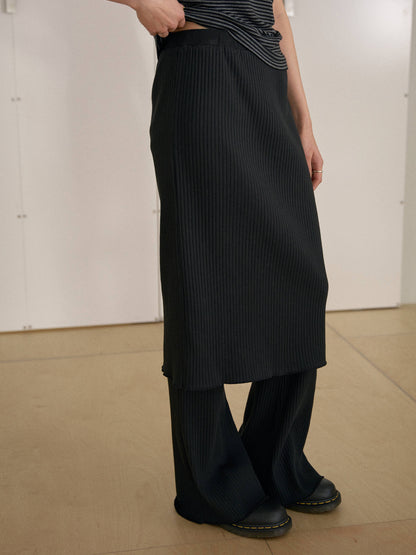 Lino Rib Skirt - Black 11