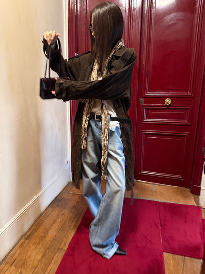 Suede Inkle Trench Coat