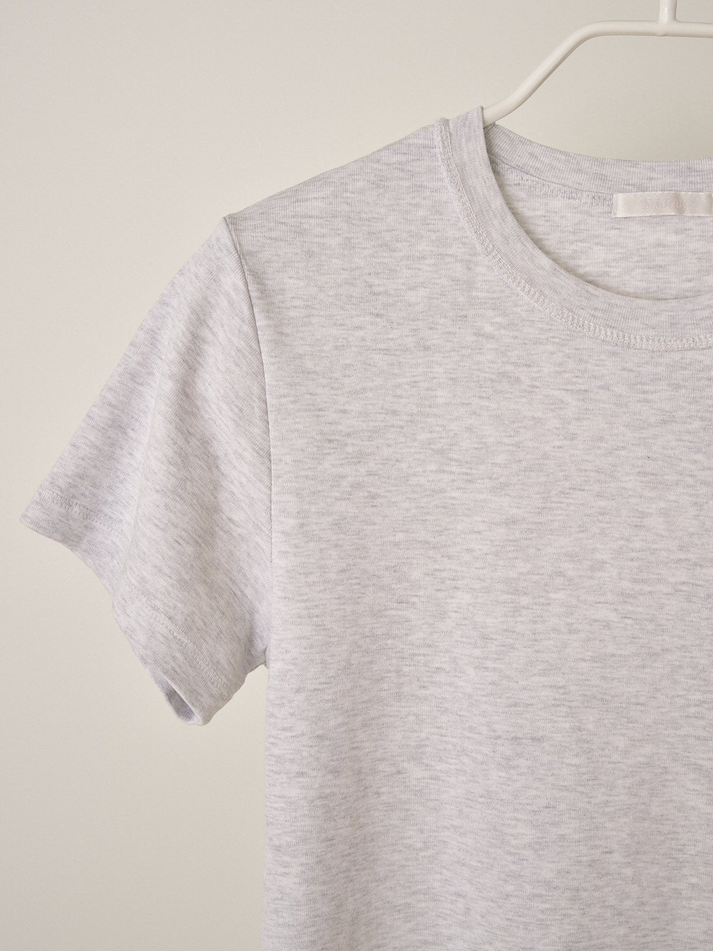 Soft Rib Short Sleeve - Light Gray