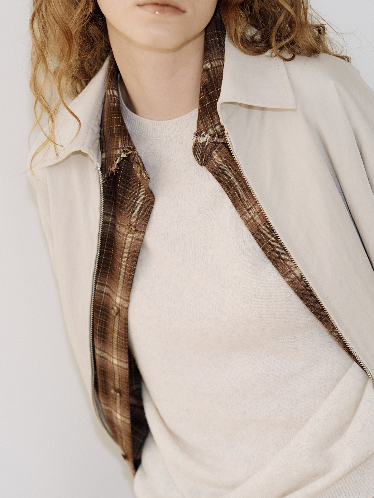 Washed Gabardine Blouson - Beige 3