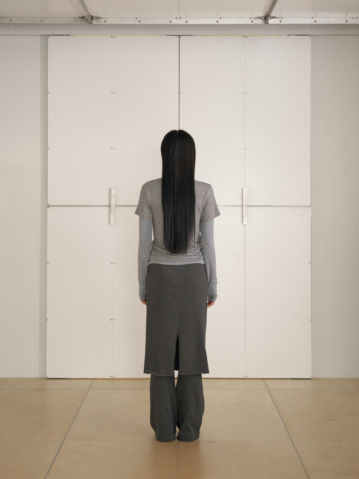MARAN Pigment Rib Skirt - Charcoal 商品画像14/19