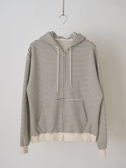 MARAN Stripe Hoodie Zip-up - Ivory 商品画像18/21